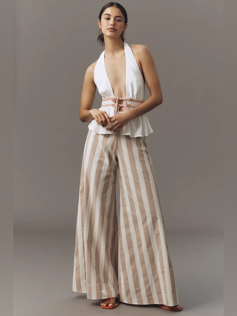 Nwt Anthropologie Corey Lynn Calter Wide-Leg Cotton Pants
